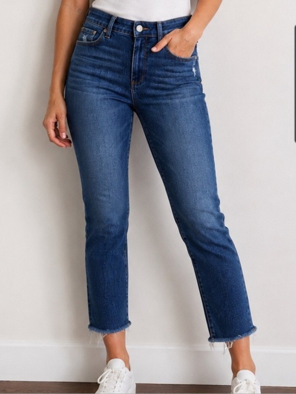 PAIGE KYLIE CROP RAW HEM JEANS